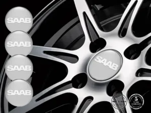 Saab Decalcomania Cerchi per Auto Loghi Cupola Bombati
